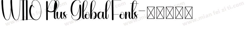 WILO Plus Global Fonts字体转换